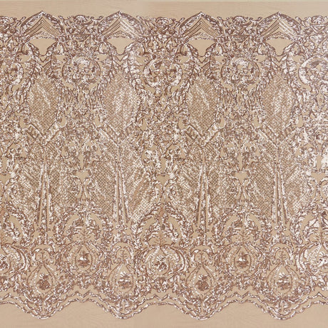 Celine Stretch Mesh Sequin Fabric - Embroidered Sequin, 54" Width (1 Yard)