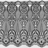 Celine Stretch Mesh Sequin Fabric - Embroidered Sequin, 54" Width (1 Yard)