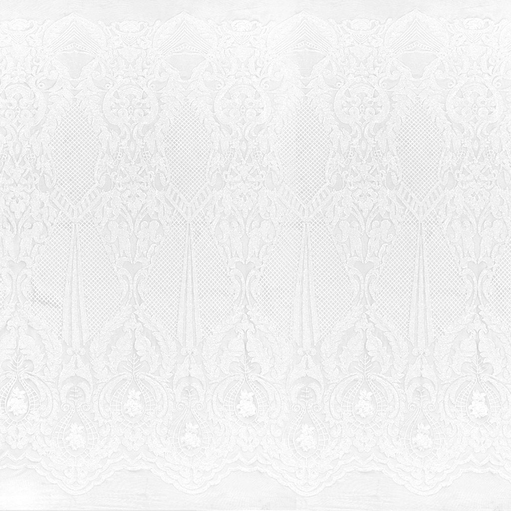 Celine Stretch Mesh Sequin Fabric - Embroidered Sequin, 54" Width (1 Yard)