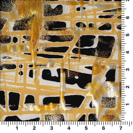 Foil Printed Spandex Cellular Print
