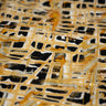 Cellular Foil Printed Polyester Spandex Fabric - Cross-Hatch Splatter Foil Print, 56" Width (1 Yard)
