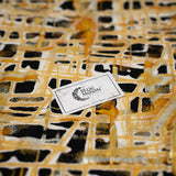 Cellular Foil Printed Polyester Spandex Fabric - Cross-Hatch Splatter Foil Print, 56" Width (1 Yard)