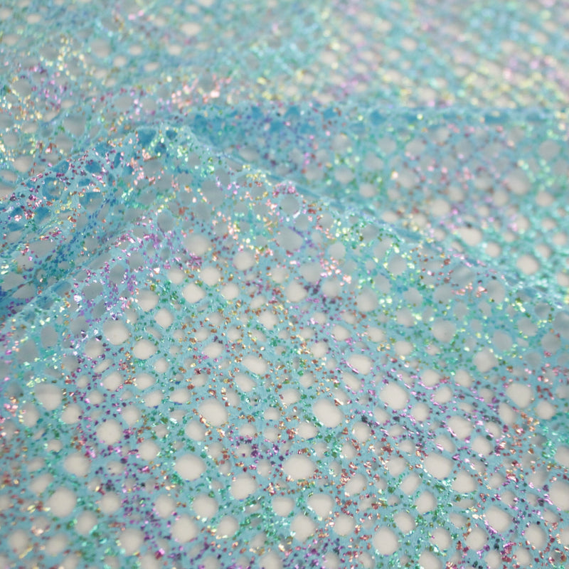 Centerstage Foiled Stretch Netting Polyester Spandex Fabric - All-Over Foil, 2-Way Stretch, 56" Width (1 Yard)