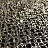 Centerstage Foiled Stretch Netting Fabric - Black/Gold, 2-Way Stretch, 56" Width (1 Yard)