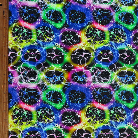 Nylon Spandex Swimsuit Fabric Chained Rainbow