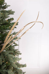 39” Glitter Sequin Grass Blossom Spray - Champagne