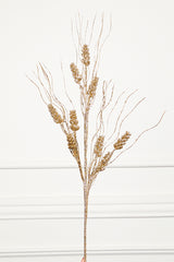 36.5" Champagne with Glitter Grass Spray