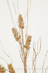36.5" Champagne with Glitter Grass Spray