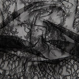 1 Yard Luxurious Chantilly Lace Fabric with Lavish Floral Pattern 54" Wide