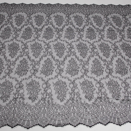 1 Yard Luxurious Chantilly Lace Fabric with Lavish Floral Pattern 54" Wide
