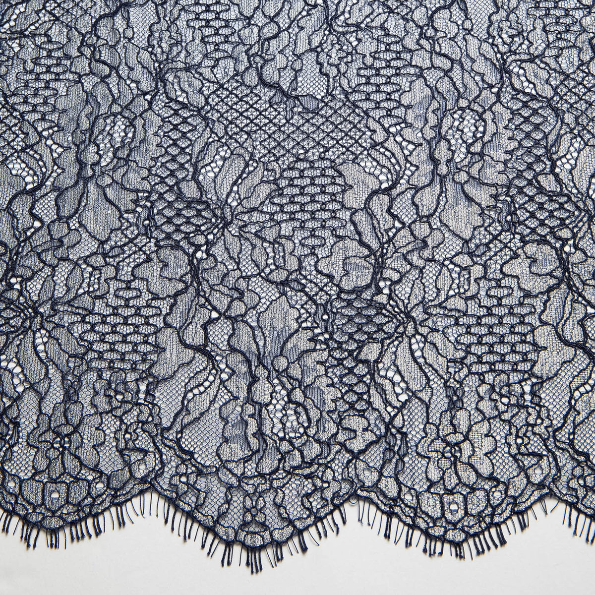 1 Yard Chantilly Lace Fabric with Cord Embroidery & Floral Pattern, 56" Wide, Elegant & Durable