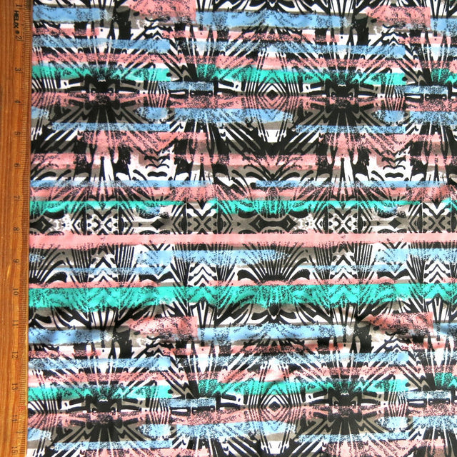 Swim Knit Nylon Spandex Chaos Print