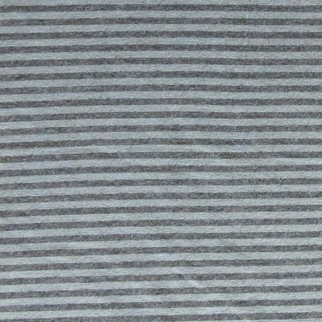 Bamboo Lycra Knit Fabric Charcoal and Grey Micro Stripe