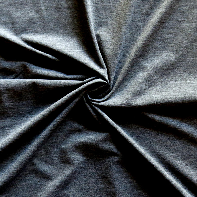 Dry Flex Poly Spandex Jersey Knit Fabric - Charcoal Heather