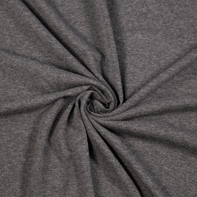 Cotton Spandex Jersey Knit Fabric 4-Way Stretch Charcoal