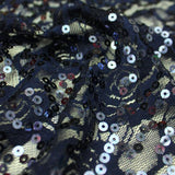 Stretch Lace Sequin Floral Fabric
