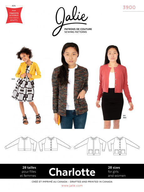 Sewing Pattern Charlotte Cardigan by Jalie