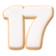Number 17 Plastic Cookie Cutter