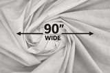 90 Inch Bleached White Cotton Muslin Fabric - Solid White, 90" Width (1 Yard)