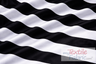 5.5" Stripe Satin Print Polyester Fabric - Black White 5.5" Stripe, 58/60" Width (1 Yard)