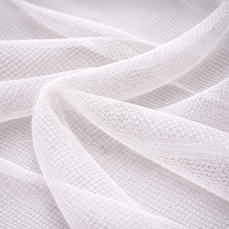 Italian Hard Net Polyester Fabric - Black And White Netting, 54" Width (1 Yard)
