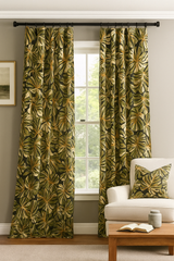 Cotton Barkcloth Monstera Leaves Fabric