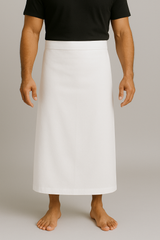Ie Faitaga 100 Percent Polyester Fabric - Black And White, 14 Sizes, 2 Pockets (1 Piece)