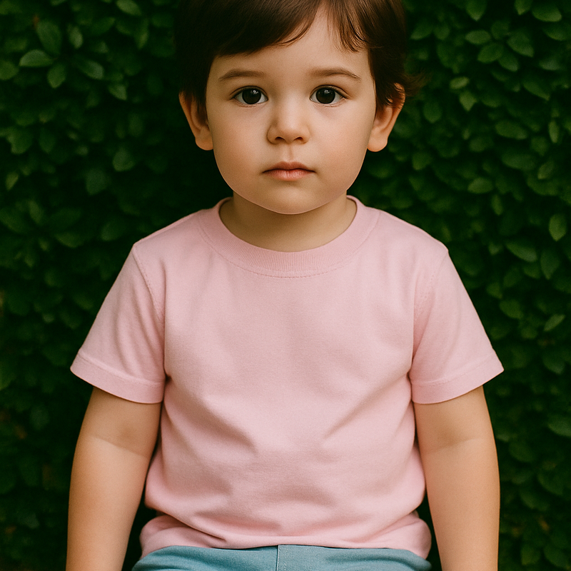 Gildan 5100P Toddler Heavy Cotton Fabric - Light Pink, Short Sleeve, Classic Fit (1 Shirt)
