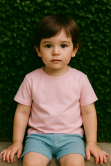 Gildan 5100P Toddler Heavy Cotton Fabric - Light Pink, Short Sleeve, Classic Fit (1 Shirt)