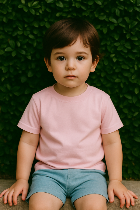 Gildan 5100P Toddler Heavy Cotton Fabric - Light Pink, Short Sleeve, Classic Fit (1 Shirt)
