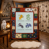Fabric Panel Harry Potter Wizarding World Watercolor Aqua House Crest Panel 36x44 Camelot