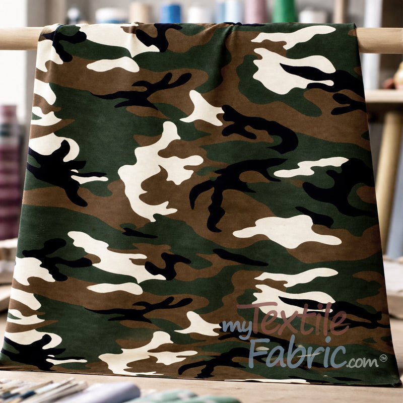 Army Camouflage Cotton Fabric - Camouflage Print, 58/60" Width (Yards)