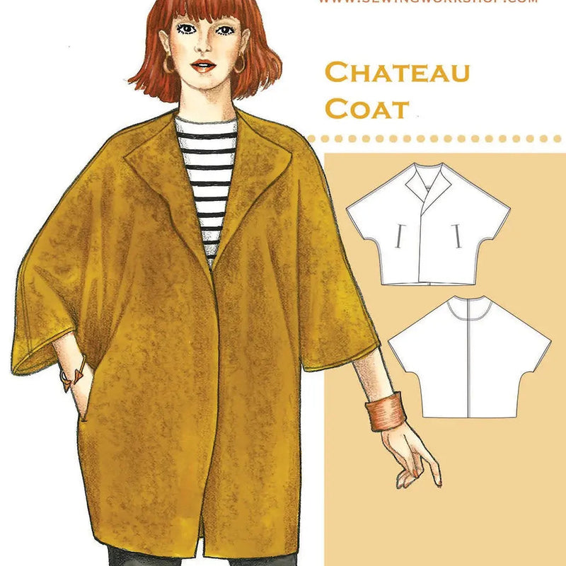 Coat Pattern Chateau Loose-Fitting Open-Front