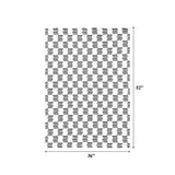 Checkmate Mechanical Lace Fabric - Black White Lace, 52/54" Width (1 Yard)