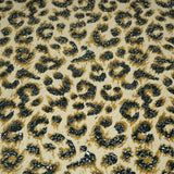 Flip Sequin Spandex Cheetah Print Black