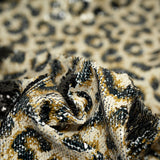 Flip Sequin Spandex Cheetah Print Black