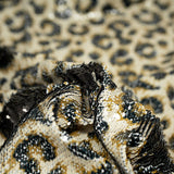 Flip Sequin Spandex Cheetah Print Black