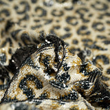 Cheetah Printed Flip Sequin Spandex Fabric - Cheetah Spots, Black Reverse, 55/56" Width (1 Yard)