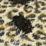 Flip Sequin Spandex Cheetah Print Black