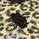 Cheetah Printed Flip Sequin Spandex Fabric - Cheetah Spots, Black Reverse, 55/56" Width (1 Yard)