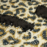 Flip Sequin Spandex Cheetah Print Black