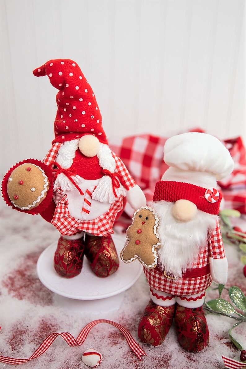 13" Fabric Holiday Chef Gnome