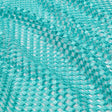 Chequered Knitted Lace Sequin Fabric - Silver, Aqua, Black, Red, Gold, 52/54" Width (1 Yard)