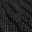 Chequered Knitted Lace Sequin Fabric - Silver, Aqua, Black, Red, Gold, 52/54" Width, 200 Gsm (1 Yard)