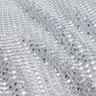Chequered Knitted Lace Sequin Fabric - Silver, Aqua, Black, Red, Gold, 52/54" Width, 200 Gsm (1 Yard)
