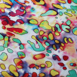 Cherry Cheetah Polyester Spandex Fabric - Multicolor Circle Print, 58/60" Width (1 Yard)