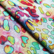 Cherry Cheetah Polyester Spandex Fabric - Multicolor Circle Print, 58/60" Width (1 Yard)