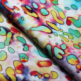 Cherry Cheetah Polyester Spandex Fabric - Multicolor Circle Print, 58/60" Width (1 Yard)
