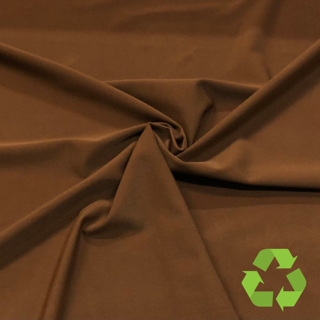 Swim Knit Recycled Nylon Spandex Swimsuit Lining Fabric Chestnut