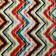 Chevron Pop Polyester Spandex Fabric - Multicolor Chevron Zigzag, 58/60" Width (1 Yard)